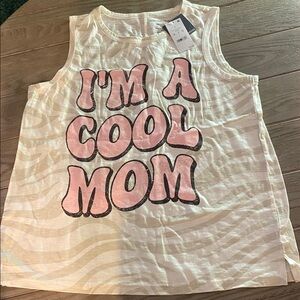I’m a cool mom tank top new with tags womens size large animal print